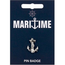 Anchor Pin Badge - Pewter