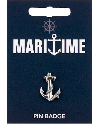 Anchor Pin Badge - Pewter