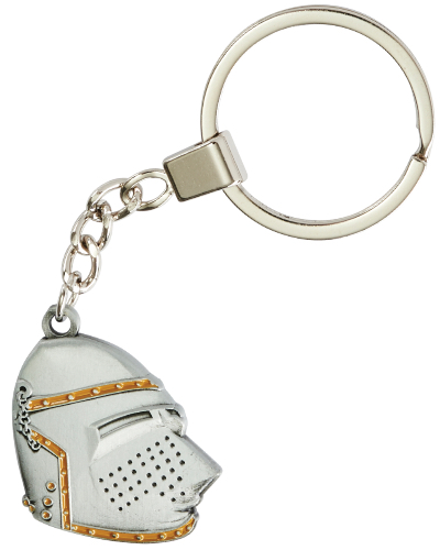 Bascinet Helmet Double-Sided Key-Ring