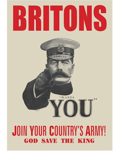World War I Lord Kitchener Recruitment Poster - A3