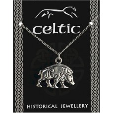 Celtic Boar Pendant - Pewter