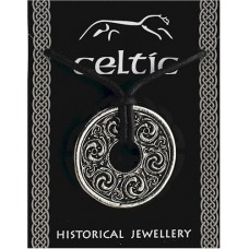 Celtic Interlaced Disc Pendant - Pewter