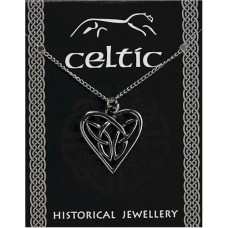 Celtic Interlaced Heart Pendant - Pewter