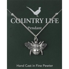 Country Life Bee Pendant - Pewter