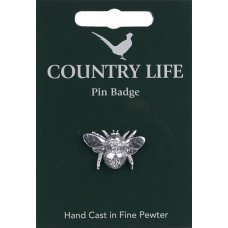 Country Life Bee Pin Badge - Pewter