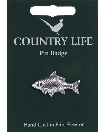 Country Life Carp Pin Badge - Pewter