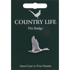 Country Life Duck Pin Badge - Pewter