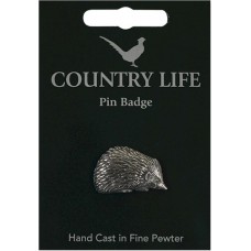 Country Life Hedgehog Pin Badge - Pewter