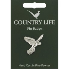 Country Life Kestrel Pin Badge - Pewter