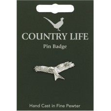 Country Life Red Kite Pin Badge - Pewter