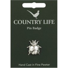 Country Life Ladybird Pin Badge - Pewter