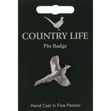 Country Life Pheasant Pin Badge - Pewter
