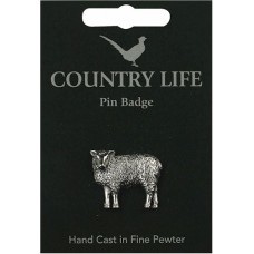 Country Life Sheep Pin Badge - Pewter