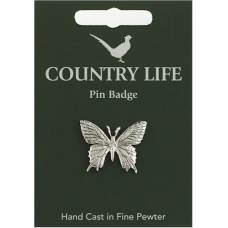 Country Life Swallowtail Pin Badge - Pewter