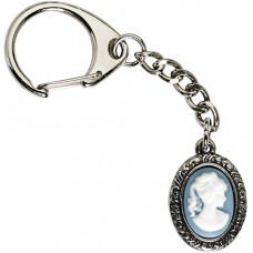 Small Cameo Key-Ring - Pewter