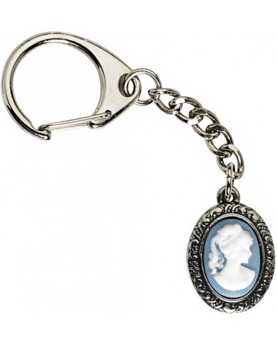 Small Cameo Key-Ring - Pewter