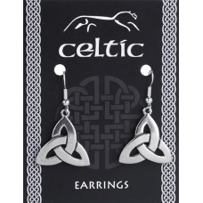 Celtic Triquetra Knot Earrings - Pewter