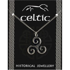 Celtic Triskele Pendant - Pewter