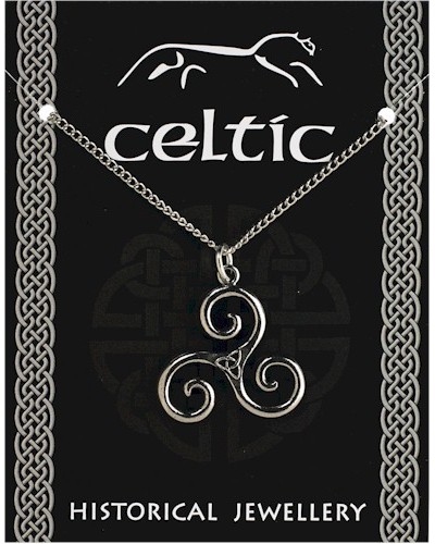 Celtic Triskele Pendant - Pewter