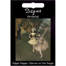 Degas Dancer Pin Badge - Gold Plated