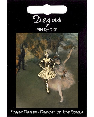 Degas Dancer Pin Badge - Gold Plated
