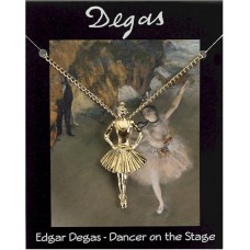 Degas Dancer Pendant on Chain - Gold Plated