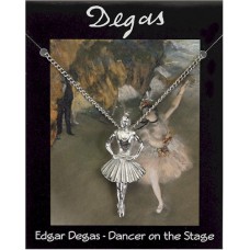 Degas Dancer Pendant on Chain - Pewter