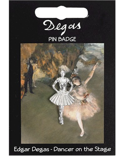Degas Dancer Pin Badge - Pewter