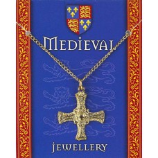 Medieval Cross Pendant - Gold Plated