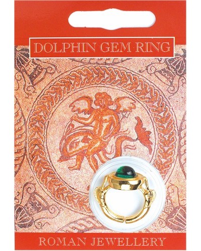 Dolphin Gem Ring - Gold Plated