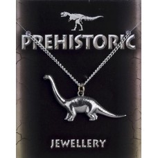 Diplodocus Pendant on Chain - Pewter