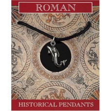 Roman Dolphin Pendant - Pewter