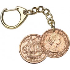 Half Penny Key-Ring - Elizabeth II