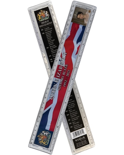 Elizabeth II History Ruler - 30cm