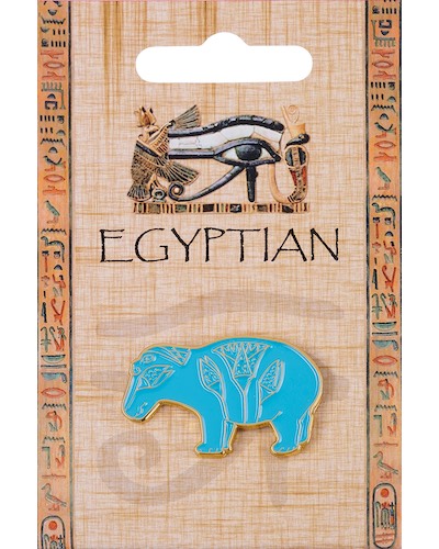 Egyptian Hippo Enamel Pin Badge
