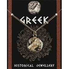 Greek Coin Pendant - Gold Plated