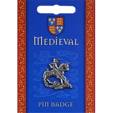 St George Pilgrim Pin Badge - Pewter