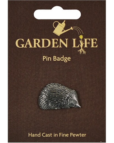 Hedgehog Pin Badge - Pewter