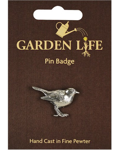 Robin Pin Badge - Pewter