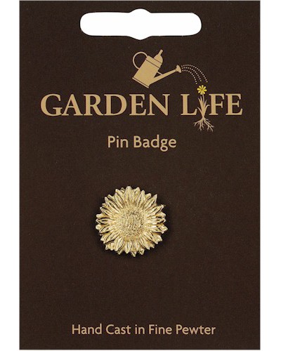 Sunflower Pin Badge - Gold Plated