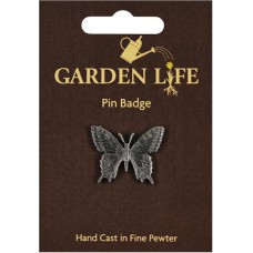 Swallowtail Butterfly Pin Badge - Pewter