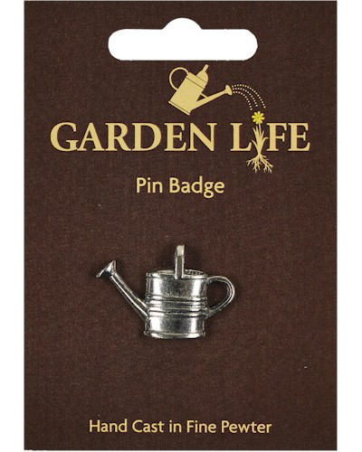 Watering Can Pin Badge - Pewter