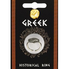 Greek Owl Coin Ring - Pewter