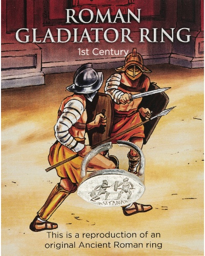 Roman Gladiator Ring - Pewter