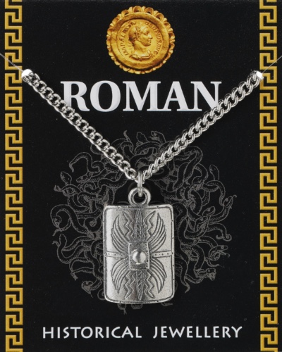 Gladiator Shield Pendant - Pewter