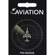 Harrier Jump Jet Pin Badge - Pewter