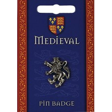 Heraldic Lion Pin Badge - Pewter