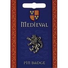 Heraldic Lion Pin Badge - Pewter