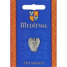 Medieval Angel Pin Badge - Pewter