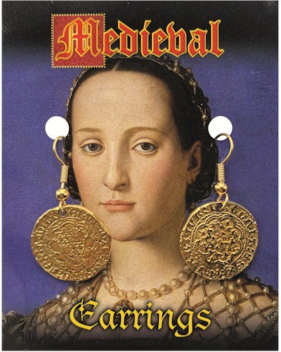 Medieval Coin Earrings - Gold Plated